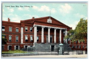 c1910 United States Mint Building Exterior Office New Orleans Louisiana Postcard 