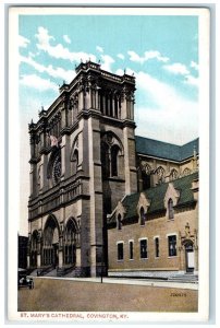 c1940's St. Mary's Cathedral Exterior Covington Kentucky KY Unposted Postcard