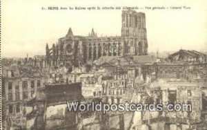 Ruines apres la retraite des Allemands Reims, France, Carte, Writing on back 