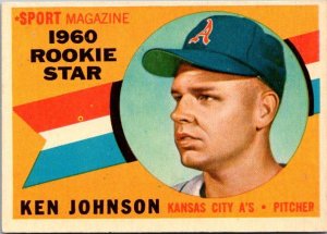 1960 Topps Baseball Card Ken Jonhnson Kansas City Athletics sk10591