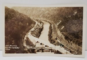 RPPC Cumberland Md US 40 National Hwy In the Narrows Postcard B5