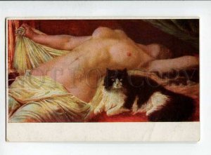 3044771 NUDE Lady w/ Fluffy PUSSY CAT by SOJKA old PC