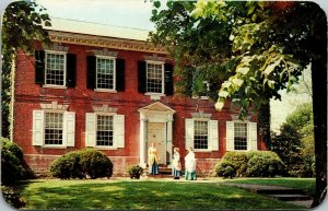 Vtg 1960s David Wilson Mansion Odessa Delaware DE Chrome Postcard