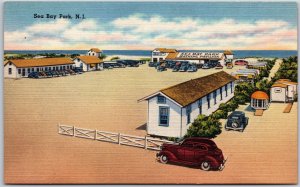 Sea Bay Park NJ-New Jersey, Bathing Pavilion Seaside Ocean, Vintage Postcard