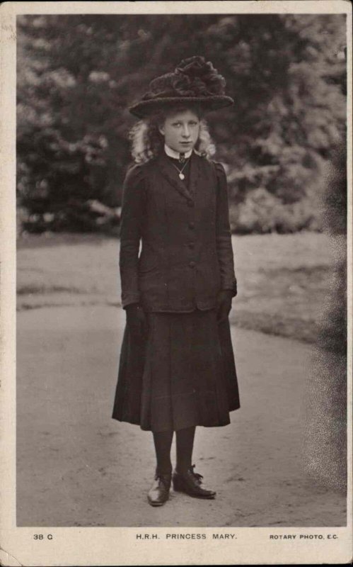 Antique 1912 RPPC HRH Princess Mary as Teen Girl Real Photo Postcard