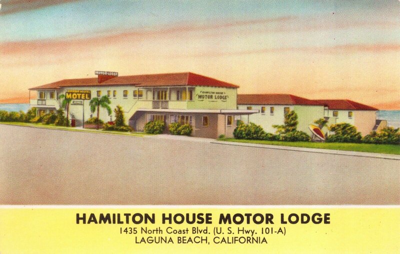 Postcard Hamilton House Motor Lodge in Laguna Beach, California~121521