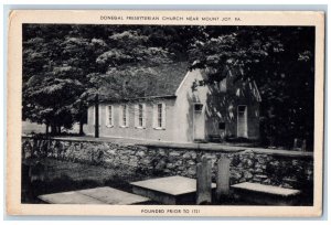 Mount Joy Pennsylvania PA Postcard Donegal Presbyterian Church Exterior c1940's