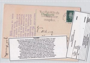 Hamburg Professor Amazing Message German Old 1930 Postcard