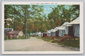 Lake Geneva Wisconsin~YMCA Camp~Vintage Postcard