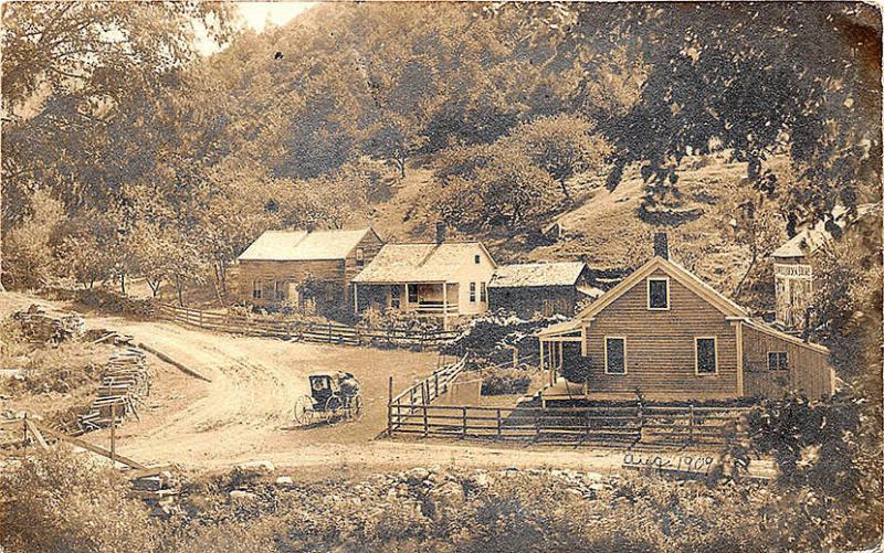 Bennington VT Intersection of The Dunsville & Woodruff Roads RPPC Postcard