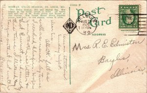 Postcard Midway, Union Railroad Station in St. Louis, Missouri
