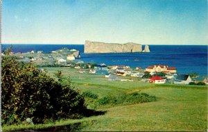 Perce Quebec Canada View from Hillside S.W. Postcard unused 1960s