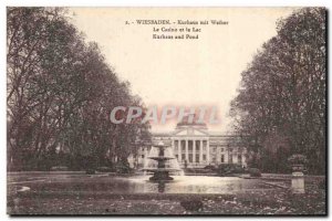 Germany - Deutschland - Wiesbaden - Kurhaus mit Weiher - Old Postcard