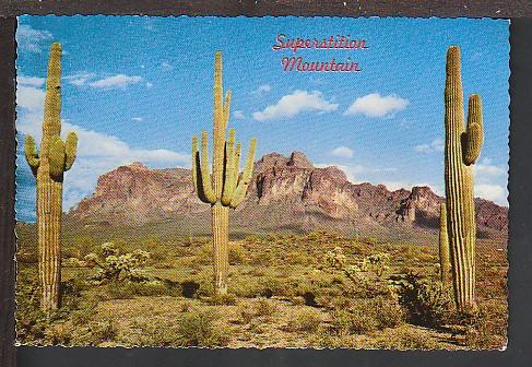 Superstition Mountain Mesa AZ Postcard BIN E768