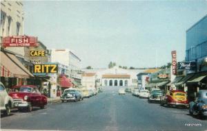 1950s Oroville California Business District autos Street Scene Frye 8760