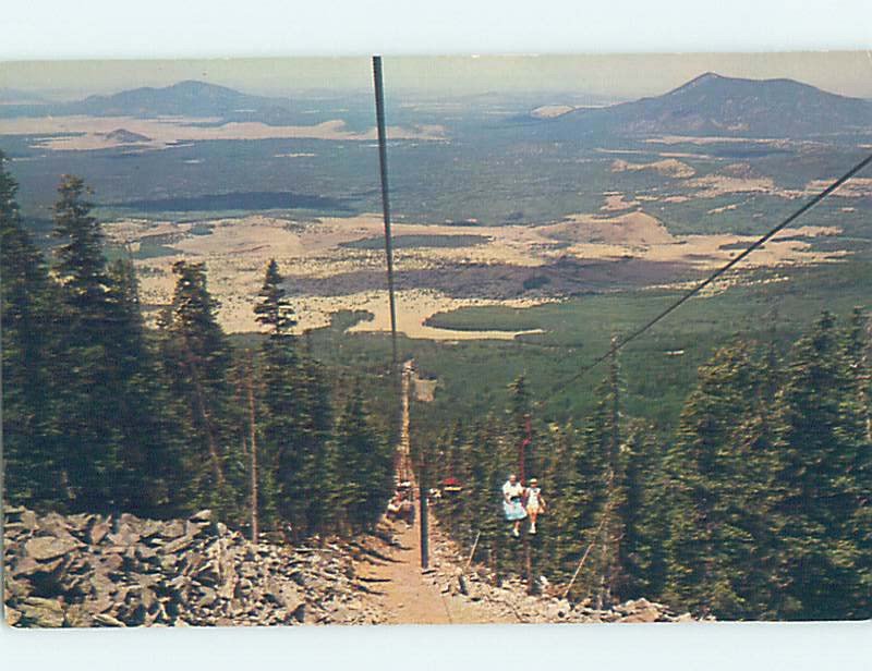 Pre-1980 skiing CHAIRLIFT RIDE Flagstaff Arizona AZ AD2813