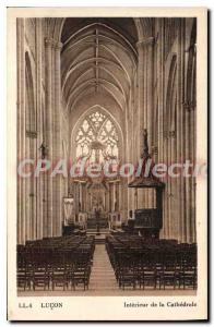 Postcard Old Luon Interior of the Cathedral