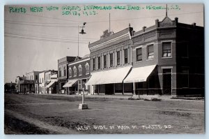 Platte South Dakota SD Postcard RPPC Photo West Side Of Main Street Dirt Road