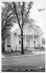 FORT ATKINSON, WISCONSIN Trinity Lutheran Church #38 RPPC postcard