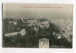 299883 SPAIN Granada Alhambra view Vintage postcard