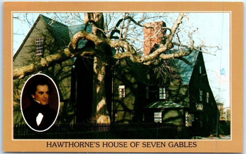 Postcard - Hawthorne's House of Seven Gables, Salem, Massachusetts, USA
