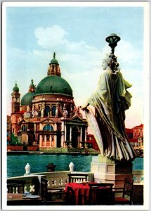 Venezia ~ Madonna de la Salute Venice Italy Sculpture Building Ocean Postcard