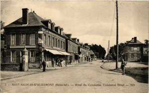 CPA AK St-NICOLAS-d'ALIERMONT Hotel du Commerce (868953)