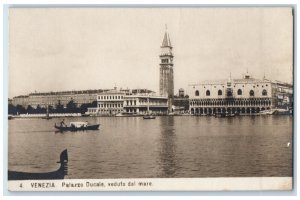 c1910 Doge's Palace Seen From The Sea Venice Italy RPPC Photo Postcard