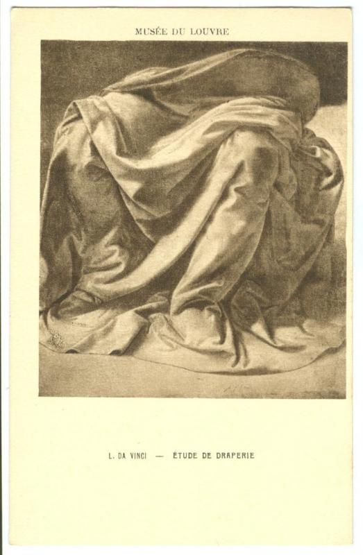 L. Da Vinci, Etude de Draperie, early 1900s unused Postcard