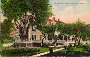 WINTHROP BEACH,MA postcard-the attractive large colonial inn