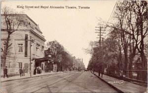 Toronto Ontario King St Royal Alexandra Theatre ON Fancy Cancel Postcard H47