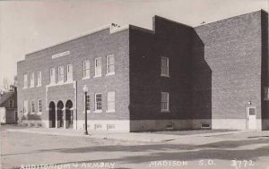 South Dakota Madison Auditorium And Armory Real Photo RPPC