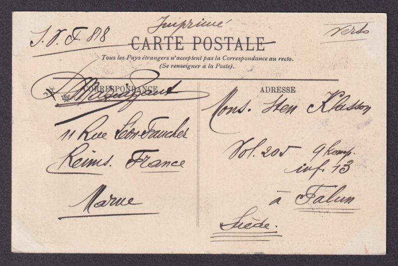 FRANCE, Postcard, Reims, The theater