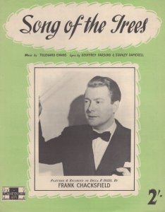 Frank Chacksfield Song Of The Trees Decca Sheet Music