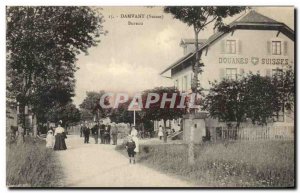 Postcard Old Damvant Switzerland Customs Customs Office