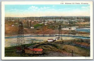 Casper Wyoming 1951 Postcard Midwest Oil Fields