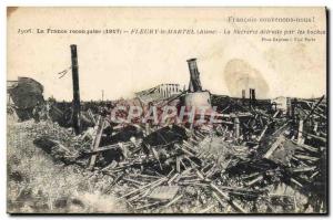 Old Postcard The Candy destroyed by the Huns Fleury Martel