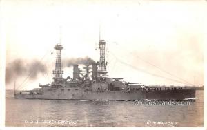 Military Battleship Postcard, Old Vintage Antique Military Ship Post Card USS...