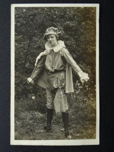 Uttoxeter Studio Portrait YOUNG LADY in Costume (2) c1908 RP Postcard by McCann