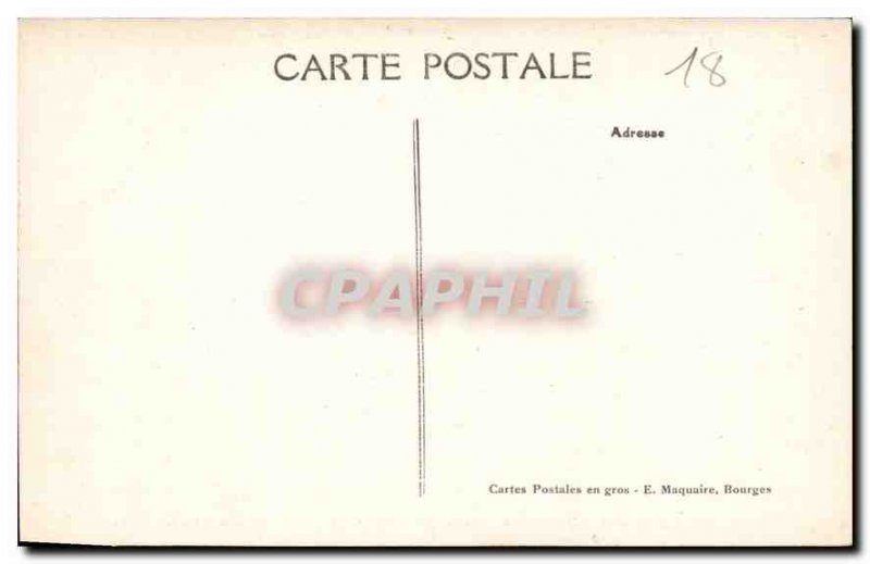 Old Postcard Bourges Cathedral Central Portal Doomsday Sentence