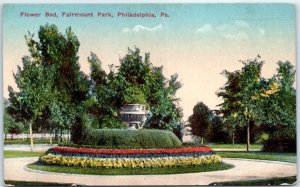 Postcard - Flower Bed, Fairmount Park - Philadelphia, Pennsylvania