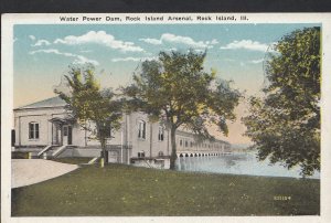 America Postcard - Water Power Dam, Rock Island Arsenal, Illinois 1909