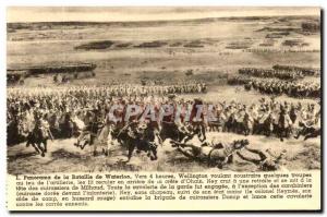 Old Postcard Panorama of the Battle of Waterloo Army