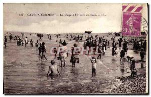 Old Postcard Cayeux Sur Mer Plage L Bath Time