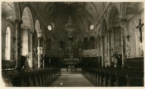 CATHEDRAL INTERIOR CANADA CHURCH ANTIQUE REAL PHOTO POSTCARD RPPC