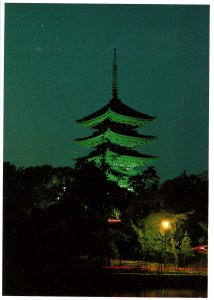 Japan - Nara. Kofukuji Temple, 5-Storied Pagoda at Night