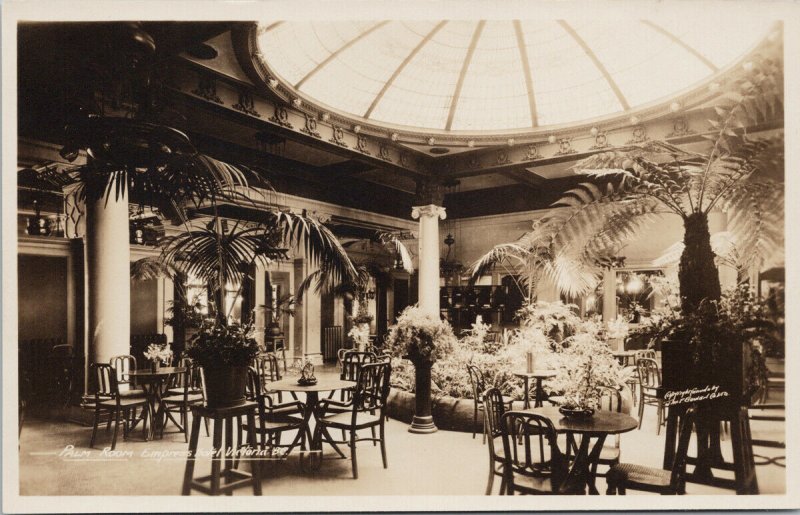 Victoria BC Palm Room Empress Hotel Unused Gowen Sutton RPPC Postcard H12 