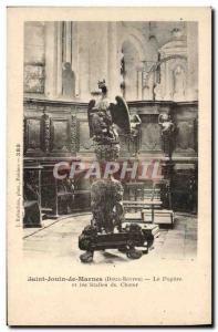 Old Postcard Saint Jouin de Marnes The pulpit and choir stalls