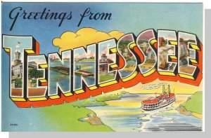 Tennessee/TN/Tenn Postcard, Greetings Multi-View, Steamboat, Near Mint!