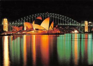 BR101958 opera house and harbour bridge sydney by night  australia